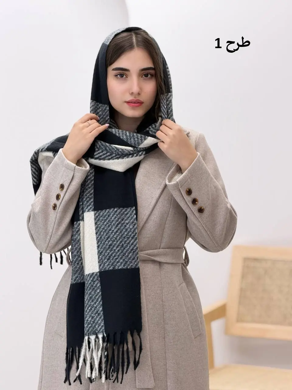 3814-شال موهر فریال